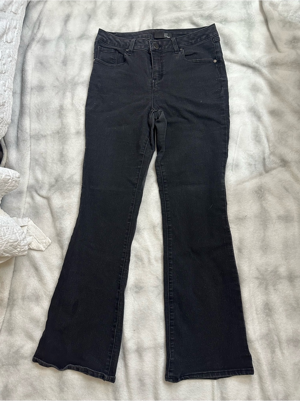 1822 Denim Black High-Rise Flare Jeans - Women's